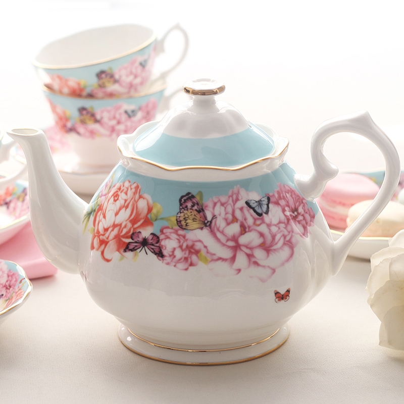 Qiao mu royal British rural Miranda butterfly ceramic English afternoon tea pot ipads porcelain coffee pot