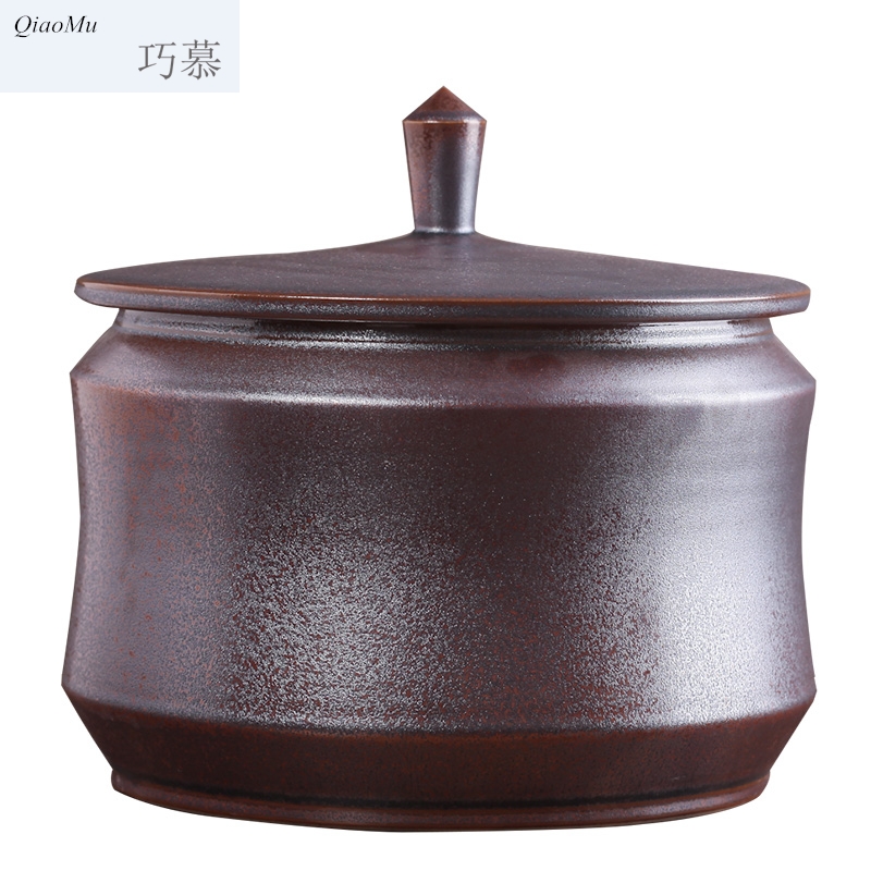 Qiao mu ceramics with cover ricer box meter box storage storage insect - resistant preservation ricer box meter box storage barrel of flour of bread dry container