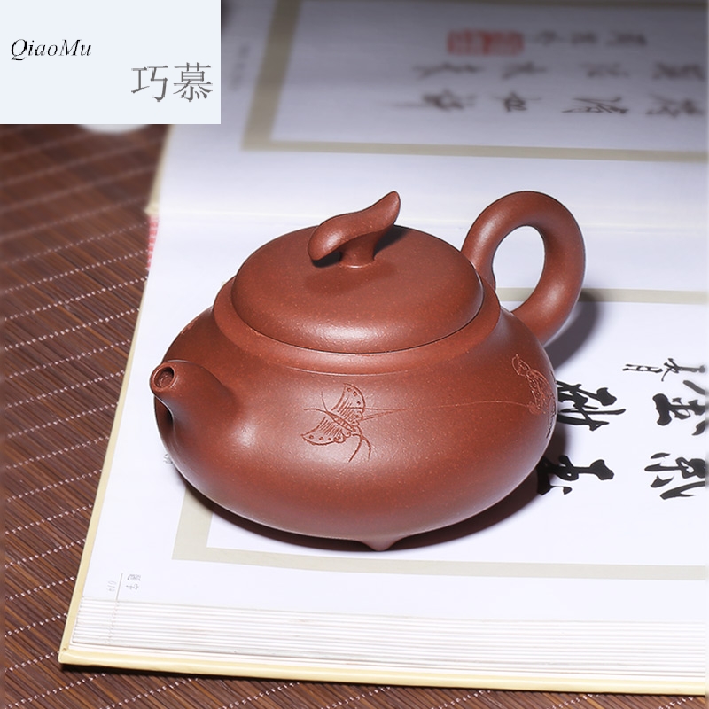 Qiao mu HM yixing are it by pure manual undressed ore the qing cement stripes pot of household teapot tea