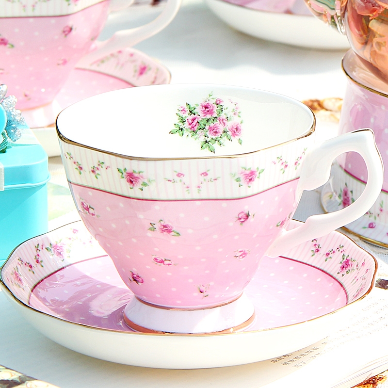 Qiao mu coffee cup set ceramic English afternoon tea tea sets with American coffee cups and saucers