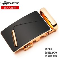 Cartiele crocodile leather head men's automatic buckle alloy waist head buckle pants belt buckle 3 5cm Korean version