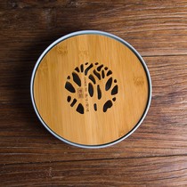 Tea rice square Ruyao dry brewing plate Bamboo tea plate Tea sea cicada wing pattern open piece tray Tea ceremony zero with antique pot holder