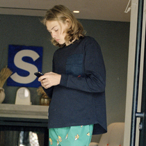 subreef dark island basic long-sleeved round T-shirt cotton couple home men and women street tide black and white navy blue No return no change