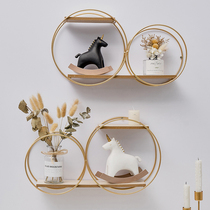 Nordic style Wrought iron wall shelf Wall Living room wall Living room room Bedroom Creative trinkets Pendant