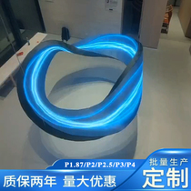 Manufacturer Supply Indoor Alien Flexible P1 P1 87p2p2 5p3p4 5p3p4-color soft-set Led arched display screen