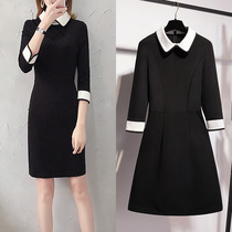 Autumn 2021 new female ol temperament socialite black bag hip high-end professional dress sales department work clothes