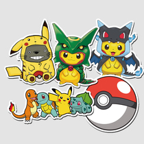 Pokémon Pokémon Pikachu laptop luggage sticker refrigerator skateboard ipad waterproof painting