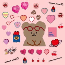 mazzzzy Korea ins Cherry Love Ouyang Nana Muffin Cute Girl Handbook Mobile Dialer Sticker