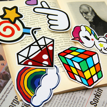 Cute cartoon suitcase luggage sticker laptop ipad waterproof ins Wind kettle refrigerator sticker