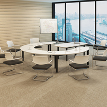 Paint shaped conference table fashion oval staff table Office negotiation table with supervisor creative furniture
