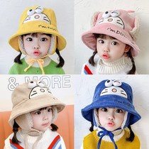 Han Edition Childrens cute hat in autumn and winter thickness baby fishermans hat pot hat ear cushion and one cap