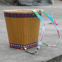 Back Luo woven basket Plastic agricultural plastic material Household large vegetable basket fish woven belt basket