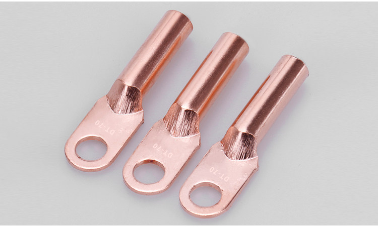 纯紫铜电缆接线鼻子70平方堵油接线端子dt-70国标铜鼻子电线接头