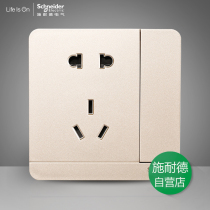 Schneider switch socket with switch connection 2 3 and 1 opening 5 holes