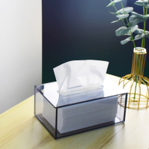 Creative business industrial style crystal modern cute home living room high European-style hotel fashion hand-pulled tissue box