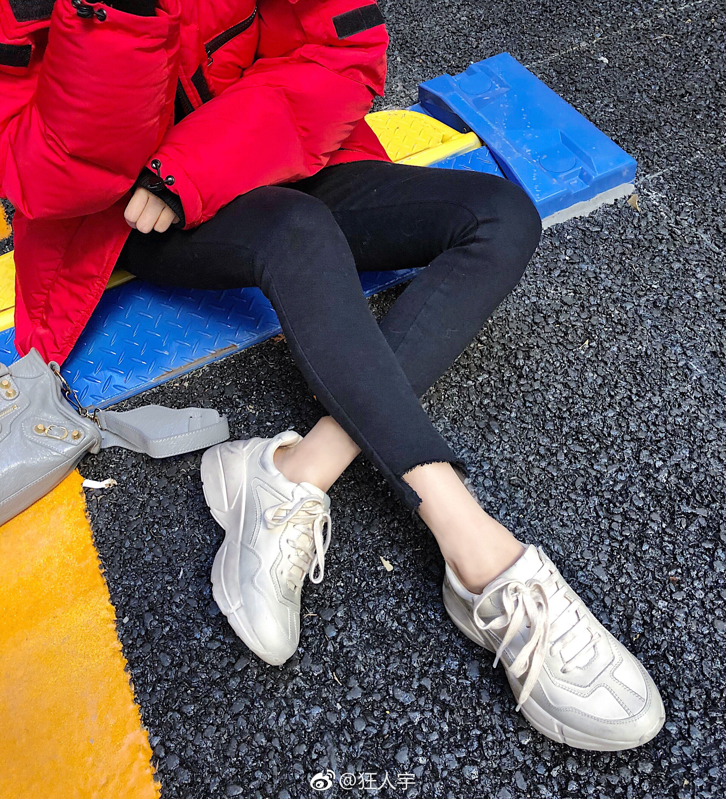 ttmilano狂人宇 ins超火擦色做旧老爹鞋女鞋牛皮复古厚底运动鞋女