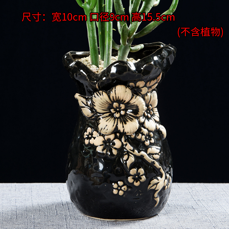 Fleshy potted plant violet arenaceous coarse pottery, green plastic contracted large ceramic individuality creative small potted the plants wholesale