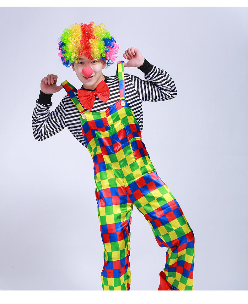 现货万圣节小丑服装 成人小丑服饰男女马戏团表演服节日演出装扮