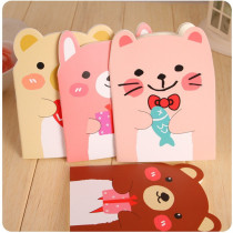 Korean creative notebook stationery book Cute bear primary school notepad small fresh childrens diary