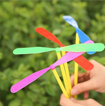 Childrens small toys and gifts Plastic flying fairy Bamboo Dragonfly hand rub double flying leaves Educational nostalgic toys and gifts