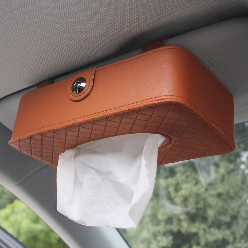 creative car armrest box, car tissue box, paper pumping sun visor, hanging napkin, multi-function pumping box