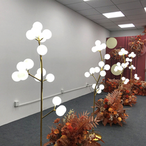 Wedding props cotton tree dragon ball lamp stage window decoration decoration luminous ball Apple Tree Road Guide Lamp