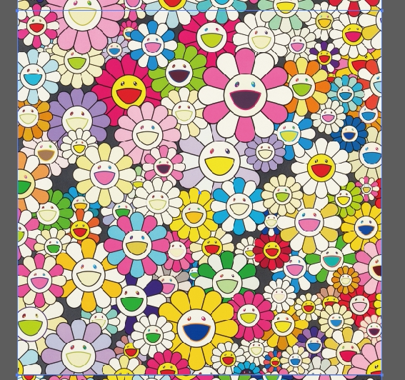 ttulf- 原创村上隆superflat系列限定款skull骷髅太阳花戒指