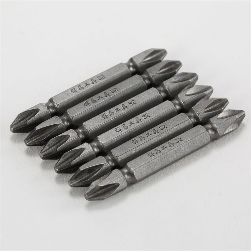 高强度十字批头 双头电动自攻螺丝刀 6厘强磁力批头起子