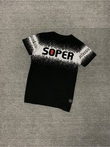 Summer new mens printed T-shirt foreign trade tail single black round neck loose thin casual digital short-sleeved top