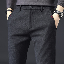 men's pants casual long pants men's trousers spring autumn loose straight thickened fleece autumn 2022 new autumn winter