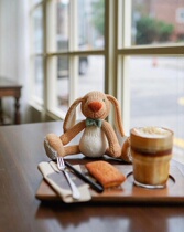 Bar needle wool knitting doll illustration of Big Foot Rabbit children pure text tutorial Chinese version explanation