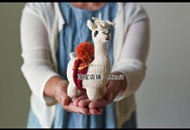 Small alpaca blanket Mknit stick needle wool braided doll figure decontextulated text tutorial