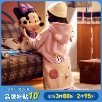 Childrens pajamas Girls autumn and winter thickened coral velvet suit girls middle and large children flannel baby home clothes