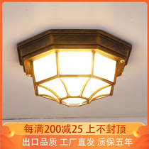 Outdoor ceiling lamp waterproof balcony doorway to outdoor American outdoor corridor aisle induction lamp