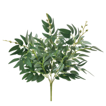 Simulation willow leaf fake leaf wicker handle bundle decoration plastic leaf wedding dress arrangement green leaf flower arrangement special