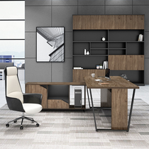 Boss desk office desk and chair combination simple modern president desk large class desk workbench general manager