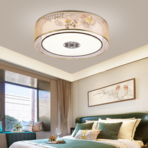 New Chinese modern ceiling light bedroom light Round led living room light creative restaurant study wrought iron balcony led light