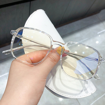Myopia glasses female Box black net red anti-blue radiation anti-radiation eye frame flat light eye protection big face Thin Man