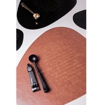 ins Norse original design tableware table mat mouse mat Bowl plate saucer coaster English leather insulation mat