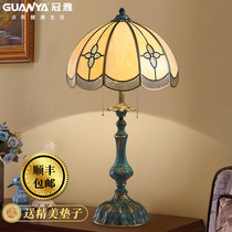 High-end Atmosphere American Full Copper Retro Bedroom Bed Head Cabinet Luxurious Decoration Villa Living Room Pure Copper Book Room Table Desk Lamp