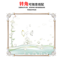 Imitating European style plaster decal corner line matching corner plastic carved wall mirror background wall decorative decal