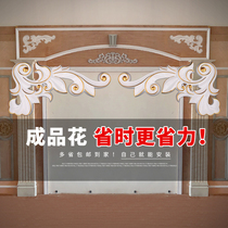 European imitation marble background wall decoration decal PU horns Roman column film and television Wall border decoration simple