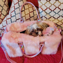 Spot Sugar Thrill Pink Cool Weekend Travel~Spicy Girl Fur Laser Shoot Boston Pack