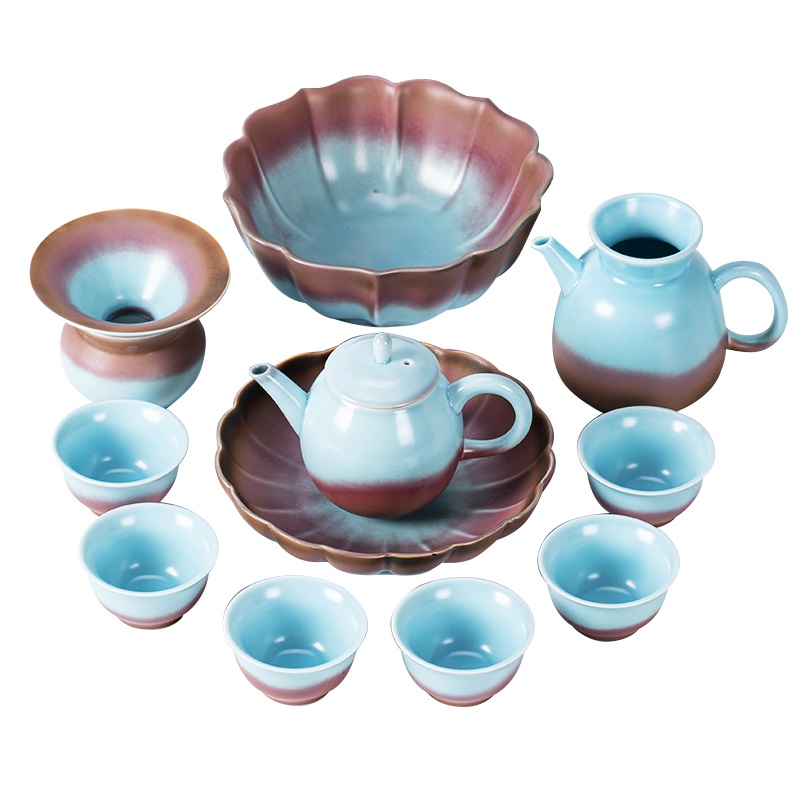 Jingdezhen your up ceramic kung fu tea set tea cup teapot office visitor domestic high - end gift boxes