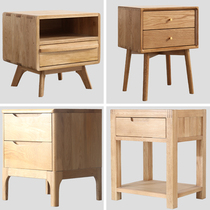 Solid wood bedside table Bedroom Nordic simple Mini household Japanese small apartment Oak single drawer storage bedside cabinet