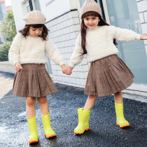 Export Japan childrens rain shoes Non-slip thickened water shoes Childrens middle and large childrens rain boots Environmental protection material Mens and womens rain shoes