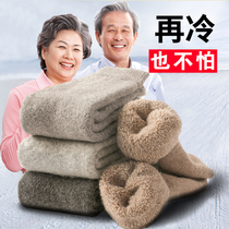 women's thick socks winter fleece wool elderly grandmother thick cotton elderly warm mid length socks loose socks