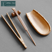 Italy ZPPSN Japanese retro zen Bamboo six gentlemen set tea set accessories creative tea spoon tea clip