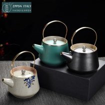 Italy ZPPSN Japanese-style cooking teapot Vintage household ceramic beam pot Tea maker Afternoon tea Kung Fu tea set