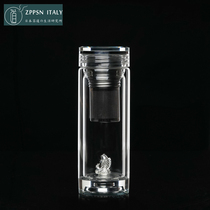 Italy ZPPSN Japanese-style heat-resistant glass teacup tea tea water separation high-end household silver tea set